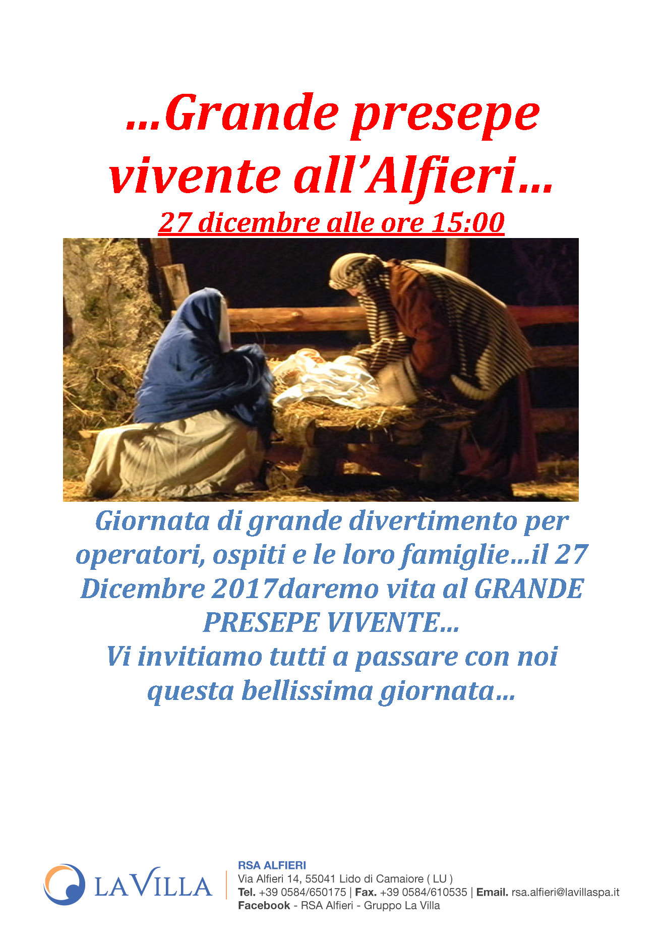 Grande presepe vivente all’Alfieri