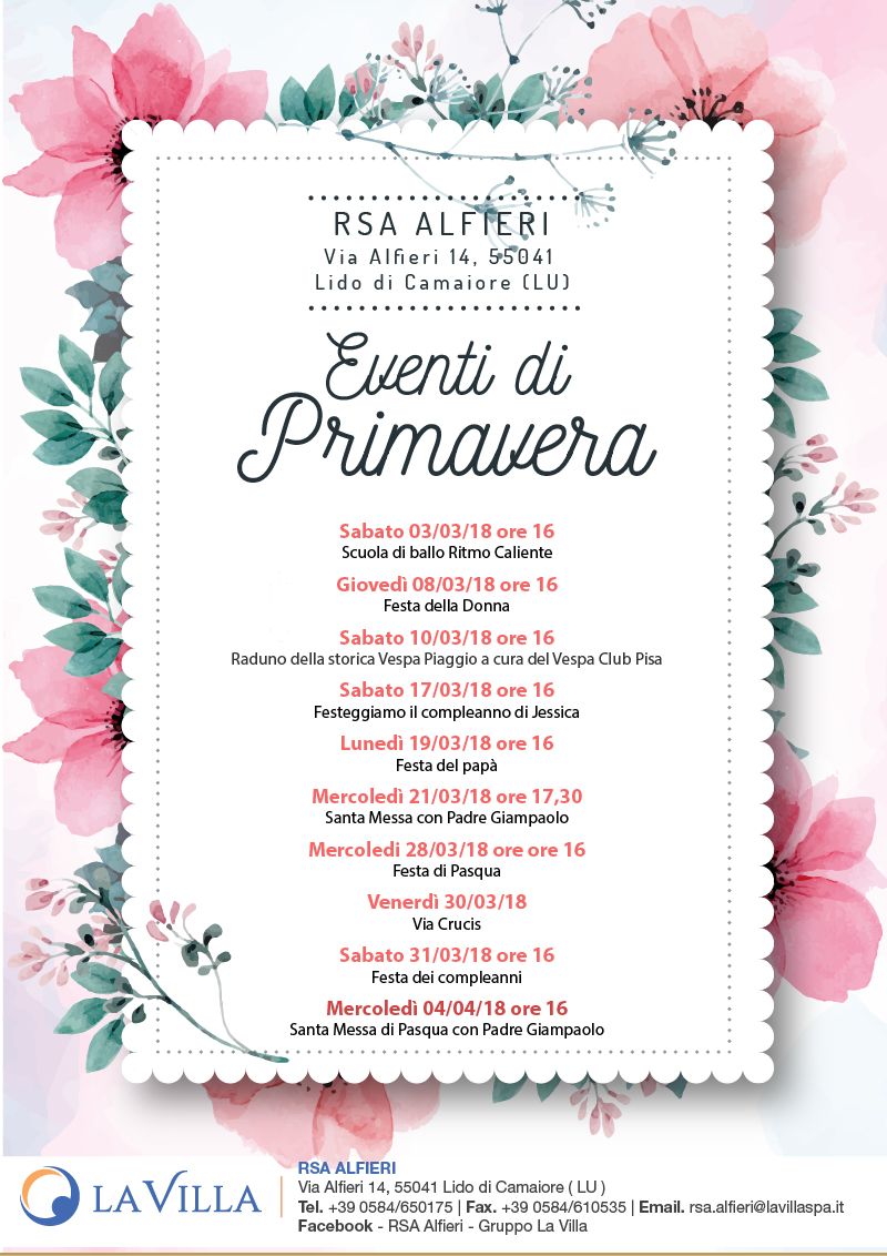 Gli Eventi di Primavera all’Alfieri