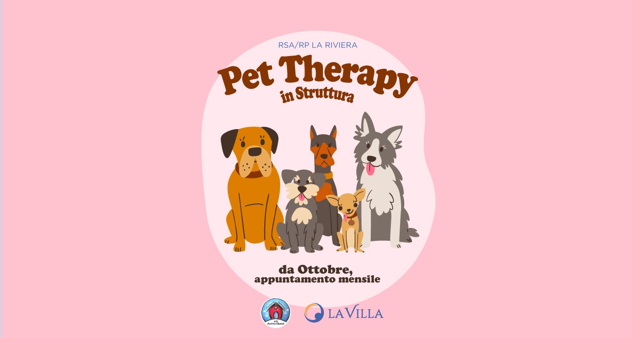 Pet Therapy a RSA/RP La Riviera: appuntamento mensile da ottobre
