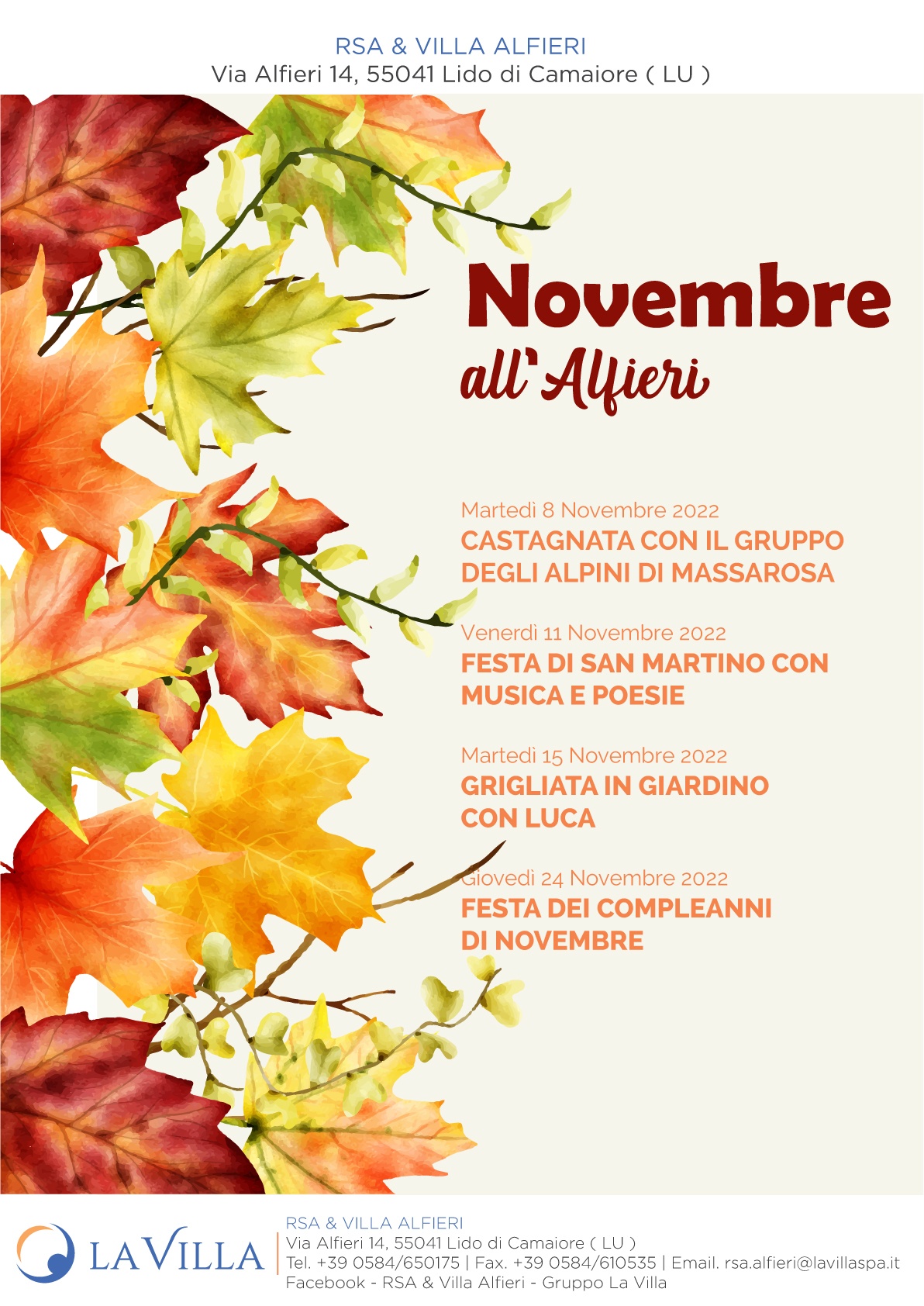 Novembre all'Alfieri-locandina