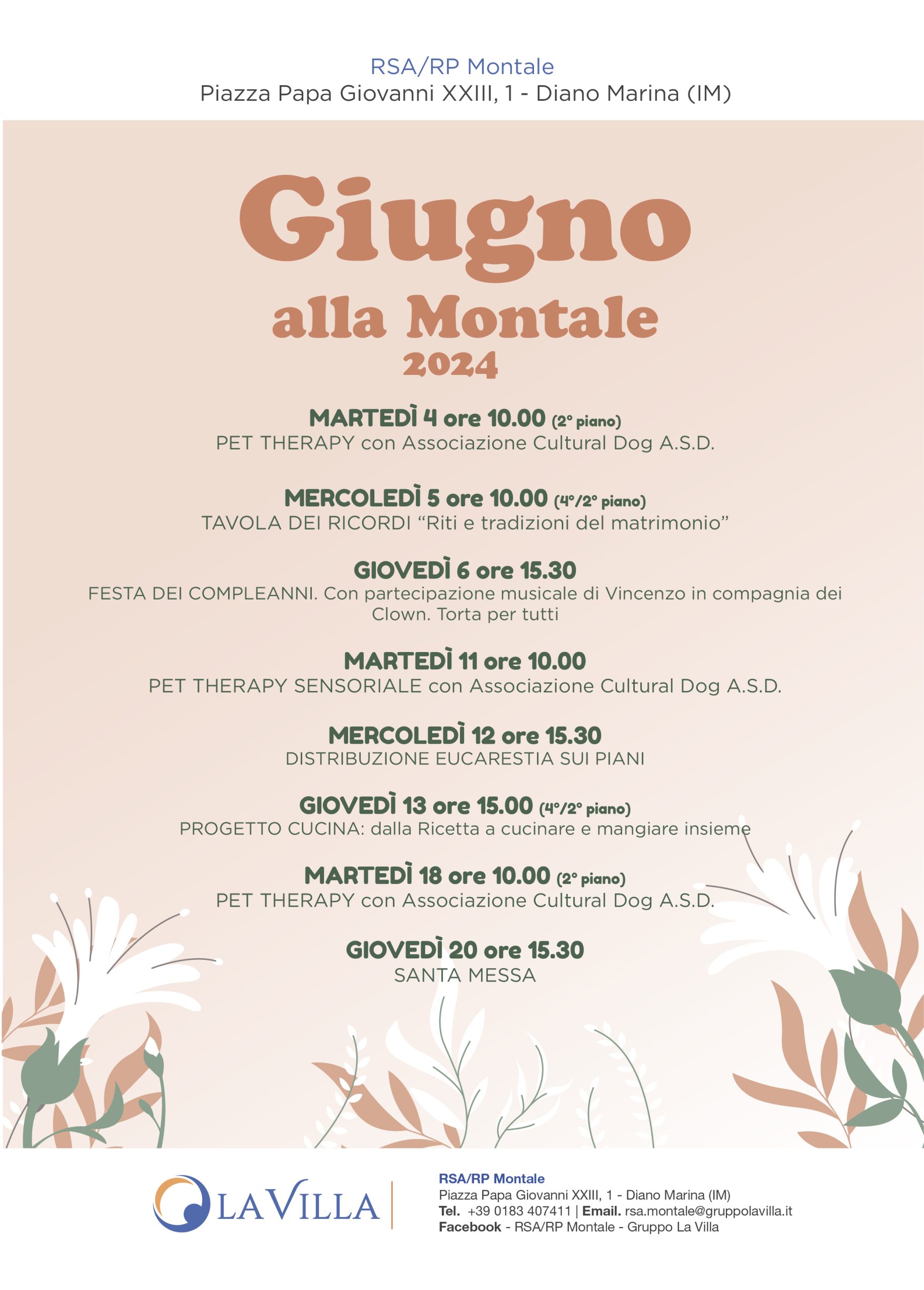 eventi giugno 2024 alla montale-rsa montale