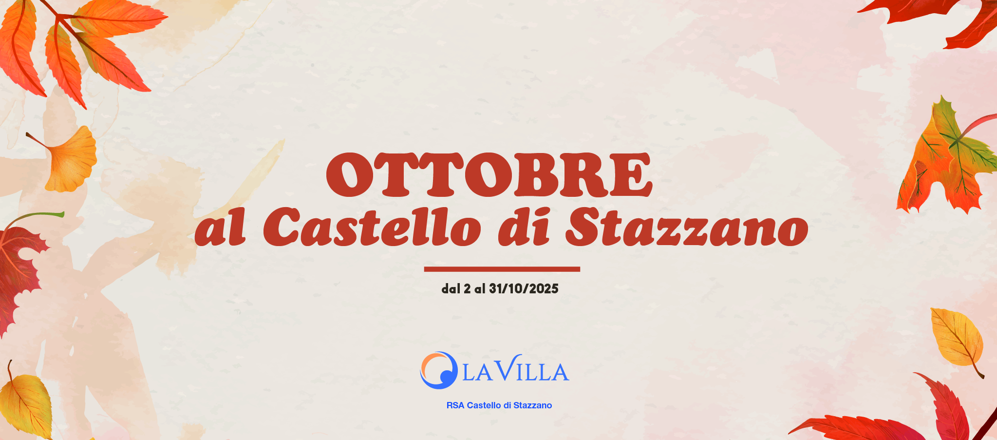 Eventi di ottobre a RSA Castello di Stazzano