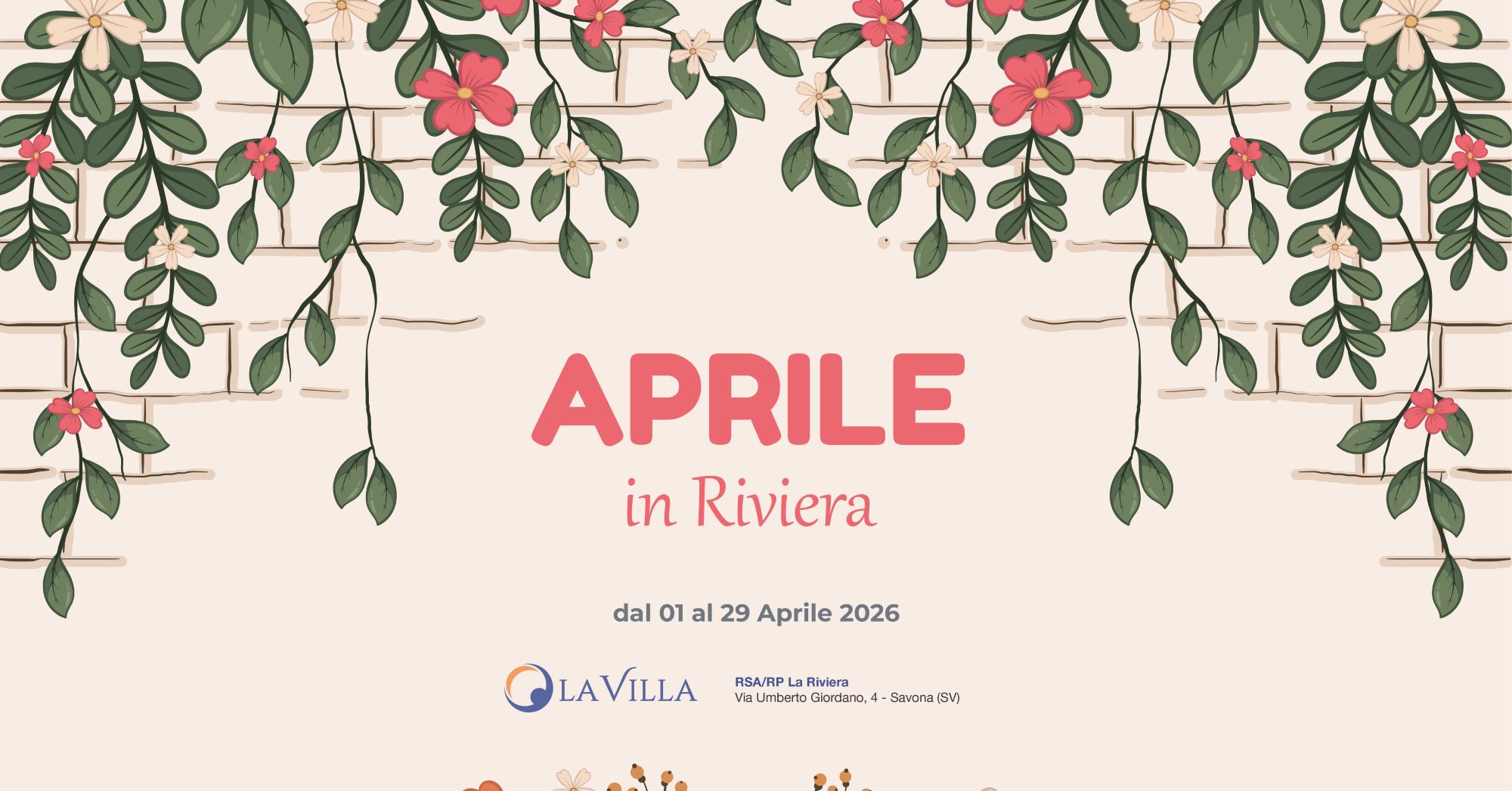 Gli eventi di aprile 2026 a RSA/RP La Riviera