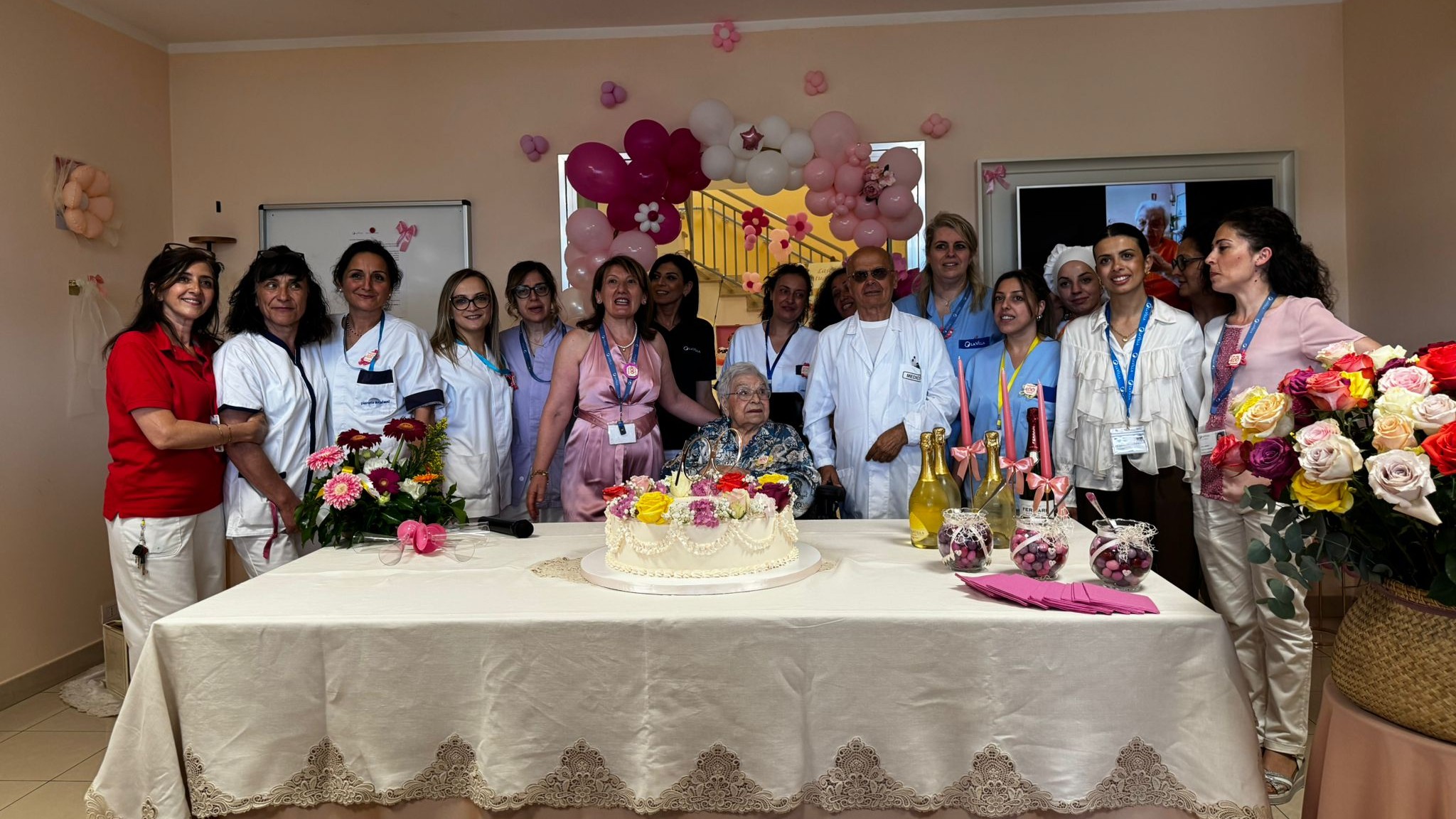 RSA Villa Donatello celebra i 100 anni di Vincenzina Ruggiero